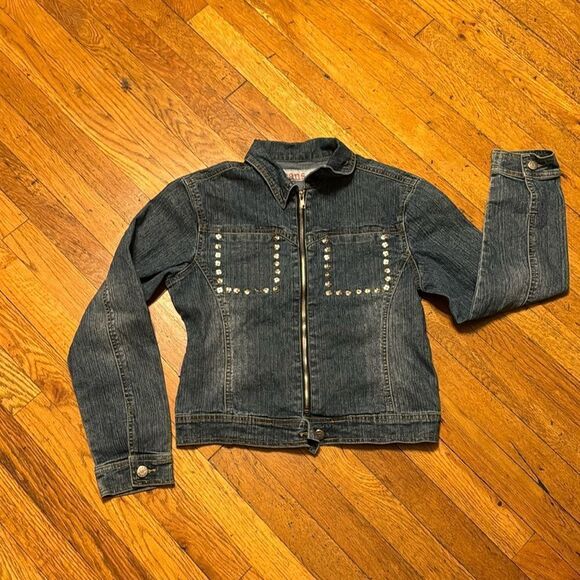 jeans d studded denim jacket - Picture 2 of 6